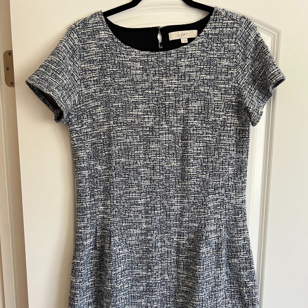 LOFT Tweed Dress w/ Cutout